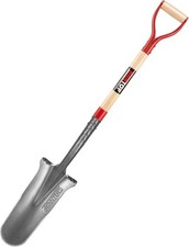 Drain Spade Digging Shovel with Wooden Handle for silver