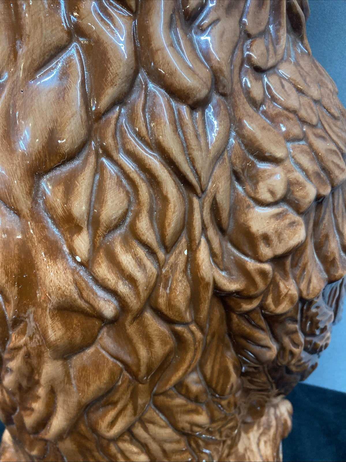 Owl Umbrella Stand Walking Cane  Stick Holder Big Vase 20” VTG READ DESCRIPTION