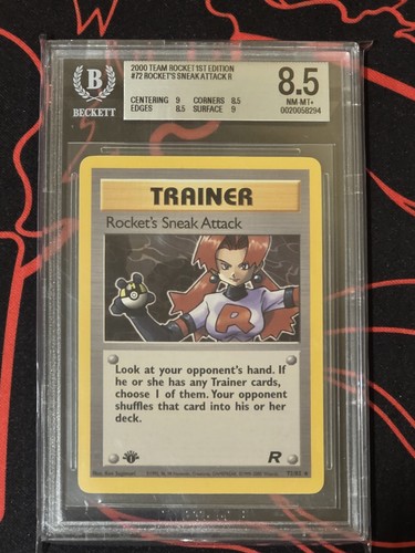 Rocket's Sneak Attack (1st Edition) graded BGS 8.5 for sale on eBay