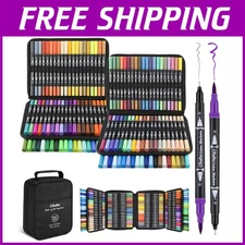 Adult Coloring Markers - Brush & Fineliner Tips