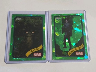 2025 Topps Marvel Chrome Sapphire Jessica Jones/ Krakoa /99 Green Refractor
