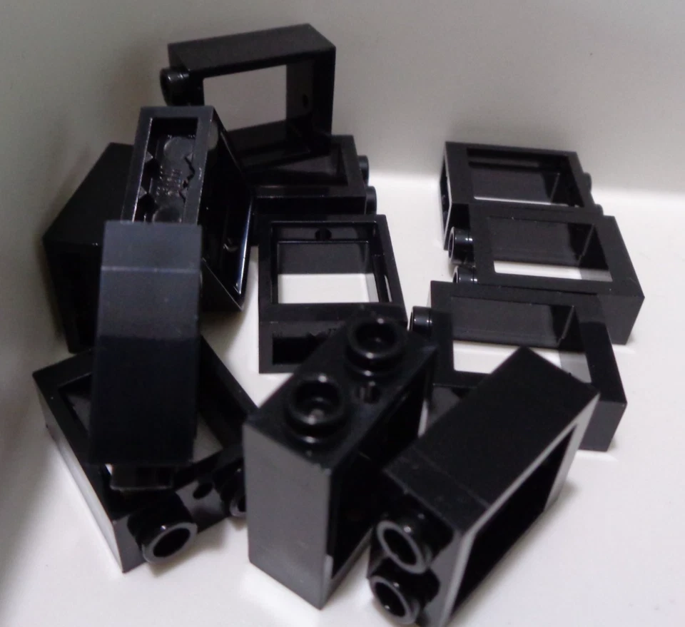 LEGO Parts & Pieces 60592 6382697 1x2x2 Window Frame Black x12 - Image 2 of 3
