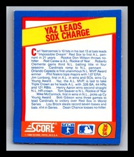 Carl Yastrzemski: Boston Red Sox 1989 Score #36 Magic Motion: A Year to Remember