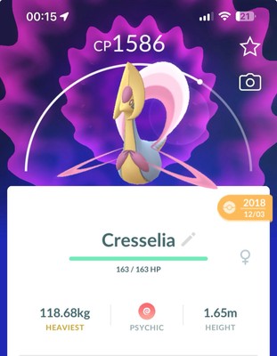 Cresselia 2018 2019 Pokemon GUARANTEED LUCKY Gen4 Go Pokémon Read