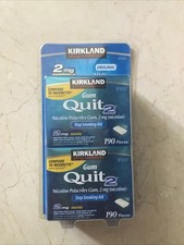 Kirkland Signature Quit2 ORIGINAL Gum 2mg 380 Nicotine Polacrilex Stop Smoking