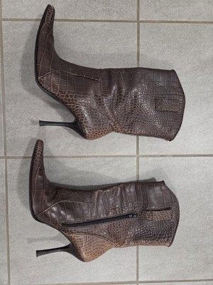 Le Pancaldine High Heel Stiletto Leder Stiefeletten Boots Vero Cuoio Spitz Gr 40