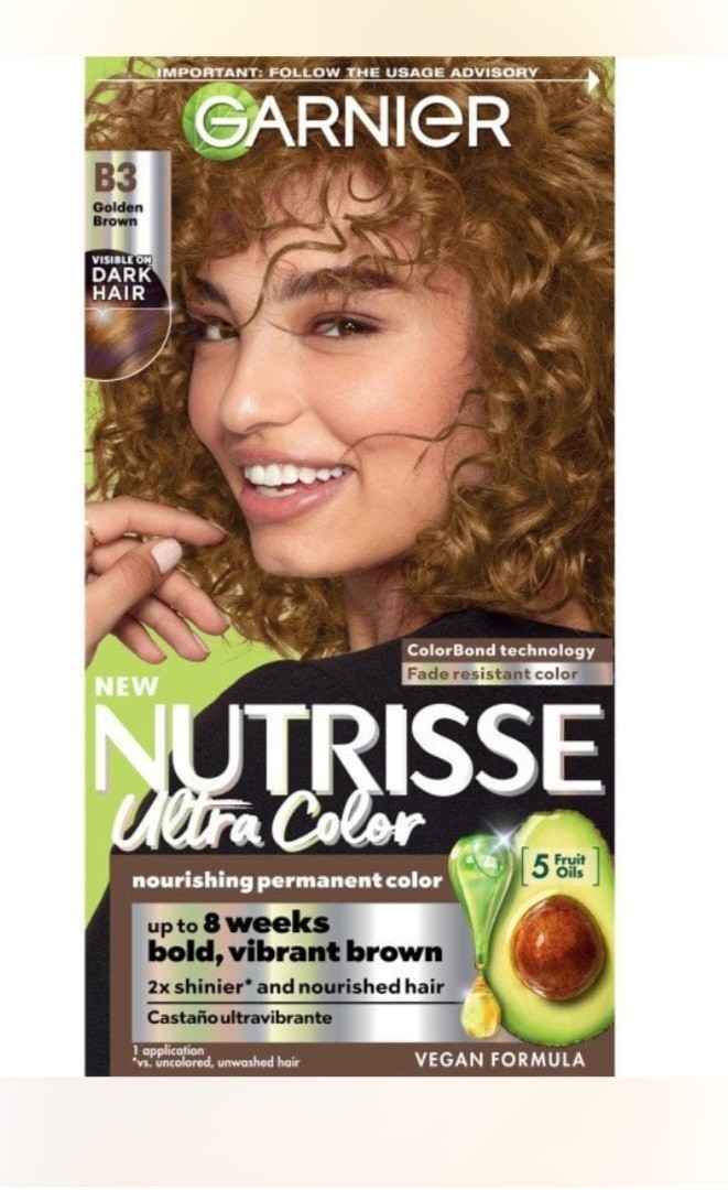 Permanent Hair Dye Golden Brown Vegan 5 Fruit Oils