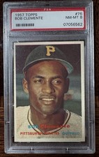 1957 Topps - Roberto Clemente #76 HOF Pittsburgh Pirates PSA 8