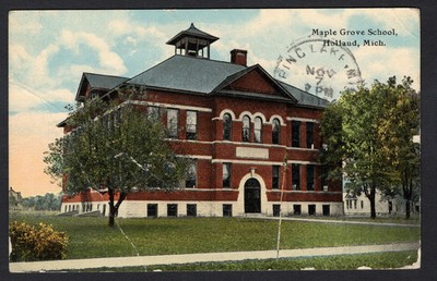Michigan-MI-Holland-Maple Grove School-Anna Kuite-Antique Postcard