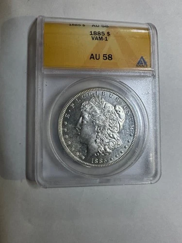 1885 $1 Morgan Dollar, ANACS AU58 VAM 1