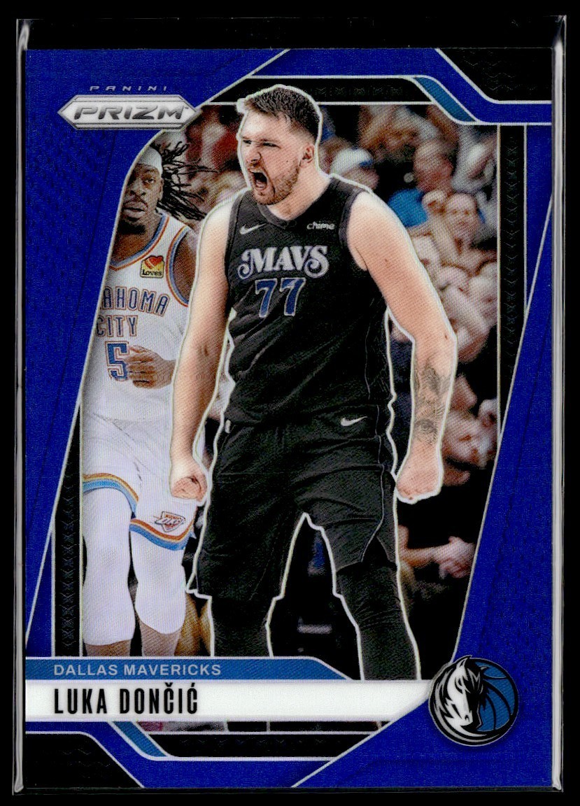 2024-25 Panini Prizm Prizm Blue Luka Doncic /199 Dallas Mavericks #89