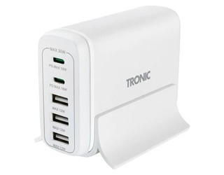TRONIC USB Ladestation Ladegerät TUL 2 A1 30W mit 2x USB C 3x USB A weiß 120cm