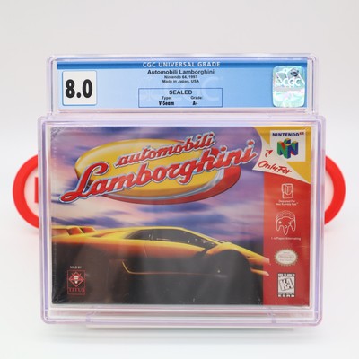 N64 Nintendo 64 Game AUTOMOBILI LAMBORGHINI - CGC GRADED 8.0 A+!