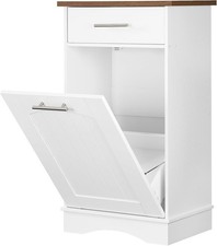 10 Gallon Tilt Out Trash Cabinet Kitchen Trash Can,Trash Bin Storage W/ Flip