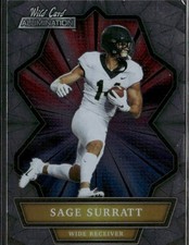 2021 Wild Card ALUMINATION Sage Surratt #ABC-56 NFL Trading Card