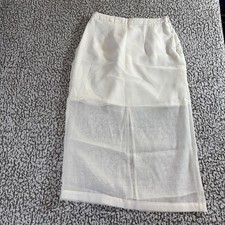 Women's Sheer Midi A-Line Skirt A New Day Cream Size 4