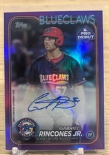 2024 Topps Pro Debut Gabriel Rincones Jr. RC Purple Auto #'d /299 Phillies