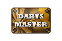 Blechschild Spruch 18X12 Cm Darts Master Metall Wanddeko Deko Schild