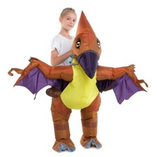 Kid's Inflatable Dinosaur Riding Costume Perfect for Halloween and Party Fun