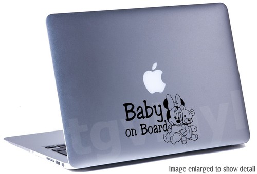 7.5" BABY ON BOARD MINNIE Vinyl Decal Sticker Car Window Disney Babies Safety - Picture 5 of 6