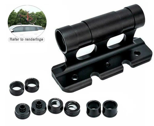 MTB Bike Car Roof Mount Rack Fork Mount Block Quick Release Thru Axle Carrier - Picture 2 of 14
