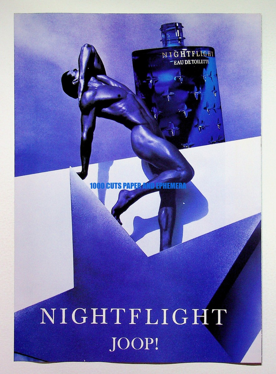 Perfume pino ピノ　NIGHT FLIGHT ポスター Nightflight Joop Cologne 1995 Trade Print Magazine Ad Poster