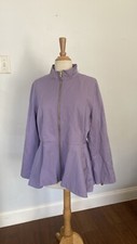 Iman Jacket Womens Medium Purple Peplum Flare...