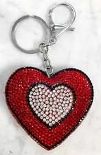 Cœur Double À L'Intérieur Porte-Clés 3D Brillant, Pendentif Sac À Dos