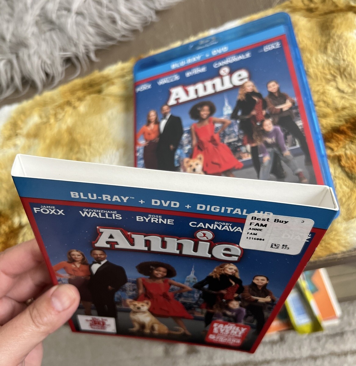 will annie Annie Blu Ray + DVD Jamie Foxx Rose Byrne Cameron Diaz Family