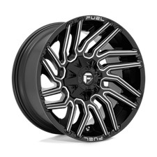 1 20 Inch Black Milled Wheel Rim Fuel Typhoon D773 D77320909850 6 Lug 20x9 1