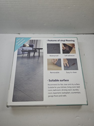 Skyblur 32 PCS Peel and Stick Floor Tile Vinyl Flooring Marble White 32 Sq Feet - Picture 11 of 11