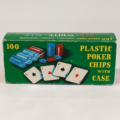 Vintage Poker Chips Red White Blue