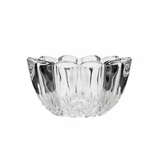 Neman Glassworks, Vintage Serving Bowl 3.5", Old-fashioned Hand Made Glassware
