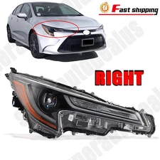 Right LED Headlight For 2020 2021 2022 Toyota Corolla L LE W/ Turn Signal Light
