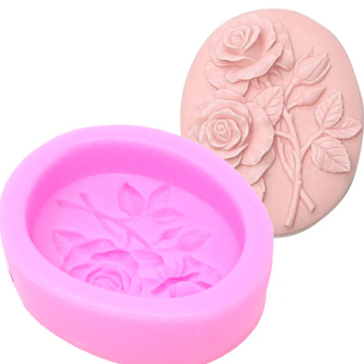 Formform Zwei Rosen Für Harz Und Seife Gips Wachs Fimo I7MG