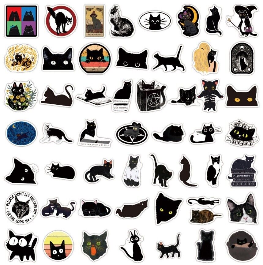 Cat Stickers, 25 Random Cat Stickers, Silly Cat Stickers, Kawaii Cat Stickers,  Cat Vinyl Stickers, Laptop Stickers, Computer Stickers, Decal 
