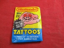 Nintendo NES Era 1989 Tattoo Topps Retro Trading Card Pack **NEW** Tatoo