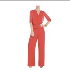 BCBG MAXAZRIA Rigsby Contrast-Sleeve Jumpsuit. Size XS