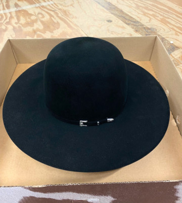 Resistol 20X Black Gold 4 1/4 Brim Black Cowboy Hat - Size 7 1/2 - UNSHAPED