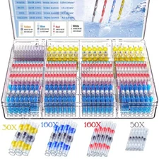 400Pcs Waterproof Solder Stick Seal Sleeve Heat Shrink Butt Wire Connectors Kit