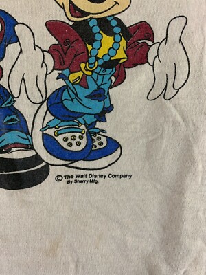 Vintage 80s 90s Mickey Minnie Mouse Kids Youth Florida Beach Surf