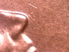 2022 UNLISTED ? VERY FAINT DIE CLASH OBV VARIETY ERROR LINCOLN CENT B843