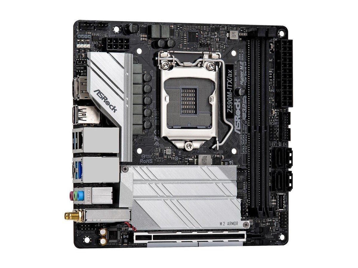 ASRock Z590M-ITX/AX LGA 1200 Intel Z590 SATA 6Gb/s Mini ITX Intel