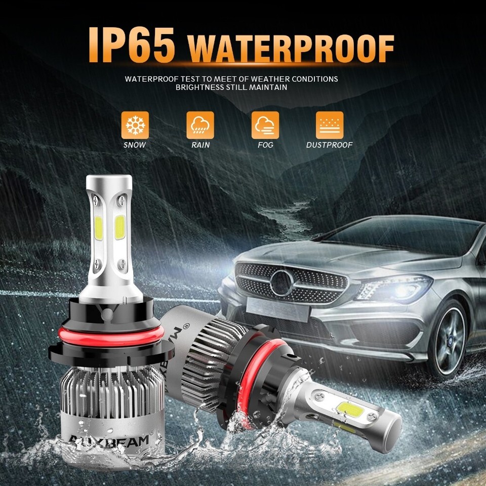 AUXBEAM 120W 9004 HB1 LED Headlights Conversion Kit Hi/Lo Beam CANBUS ERROR FREE - Foto 9