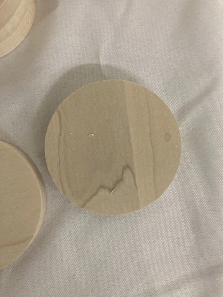 48 Piece 3.5” Maple Wood Circles Rounds  Crafts Weddings Coasters Ornaments - Image 4 of 4