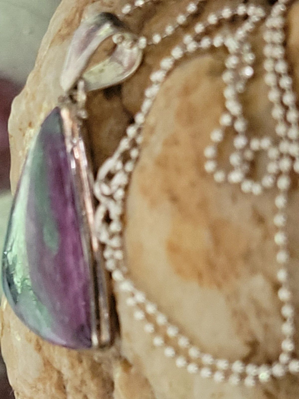 Sterling Silver Border Ruby in Zoisite Triangular… - image 16