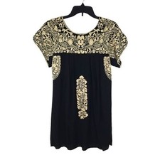 {Buddy Love} Just for the Summer Carolina Black and Cream Embroidered Dress