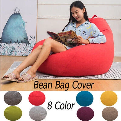 Linen Beanbag Sofas Cover Chairs, Bean Bag Chair Filler