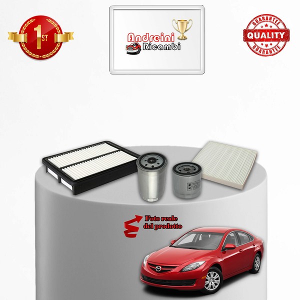 Set Service 4 Filter Mazda 6 II Gh 2.2 Mzr-Cd 92KW 125CV Von 2009-> 2013-image