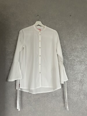 Lieblingsstück Bluse Hemd Weiß Print *love made me do it* Gr. 36 Baumwolle